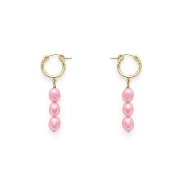 SPF pink pearl hoops