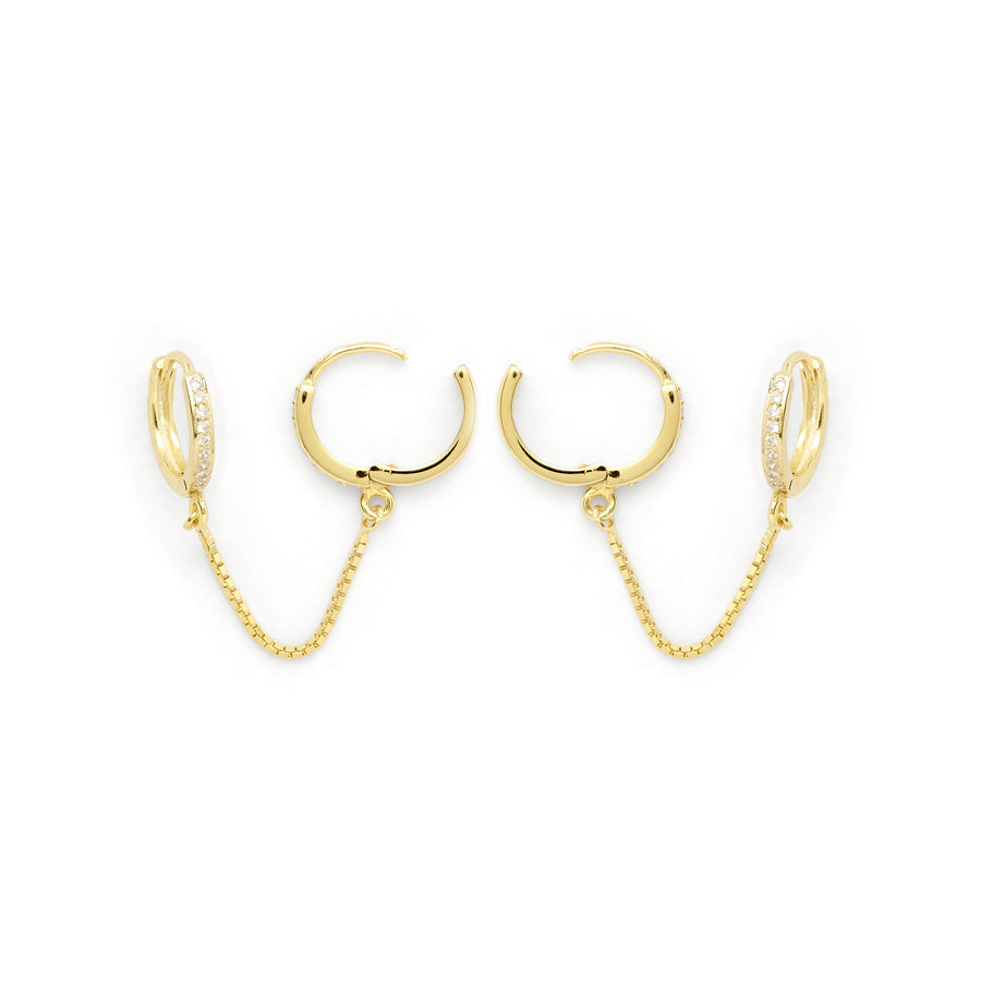 Bardi pave earrings (gold or silver)