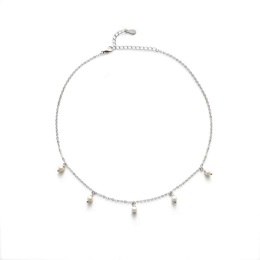 Rogers freshwater pearl choker or necklace (gold or silver)