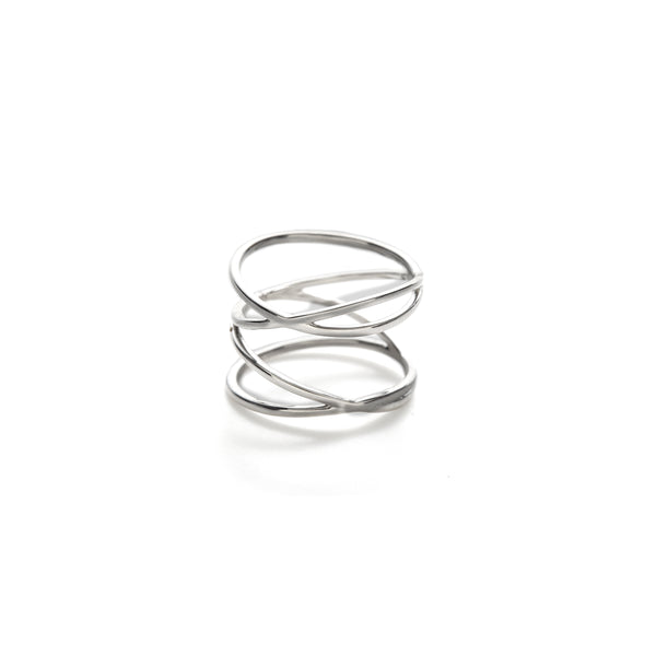 Gehry ring (gold or silver) – Stella and Bow
