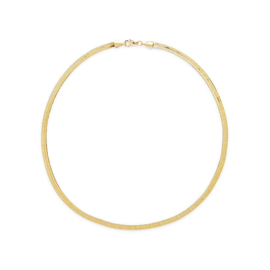 Clover herringbone necklace