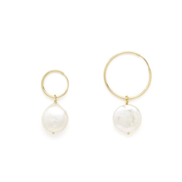 Coco freshwater pearl hoops