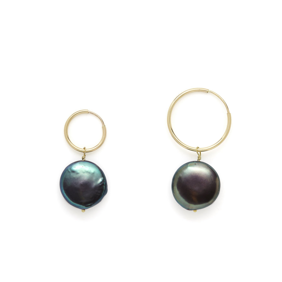 Coco Tahitian freshwater pearl hoops – Stella and Bow