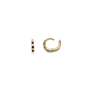 Debussy checker hoop earrings