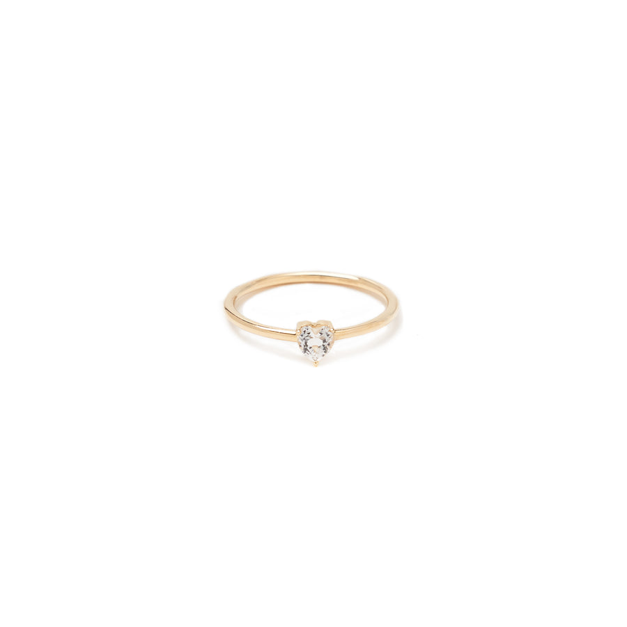 Gigi heart ring (White topaz)