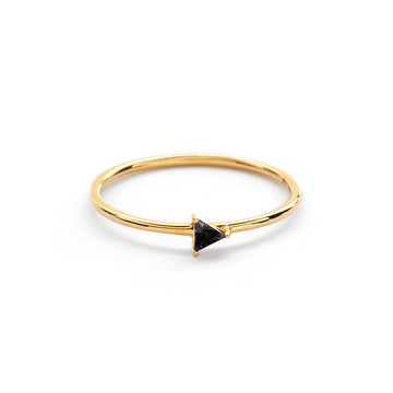 Kat triangle ring (black tourmaline)