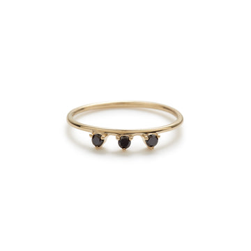 Lily ring (black diamond)