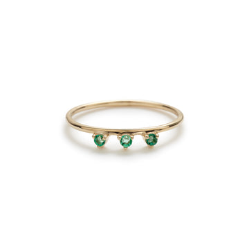 Lily ring (emerald)