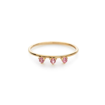 Lily ring (pink tourmaline)