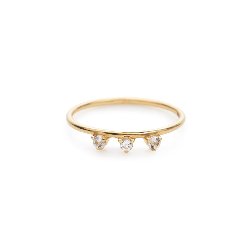 Lily ring (white topaz)