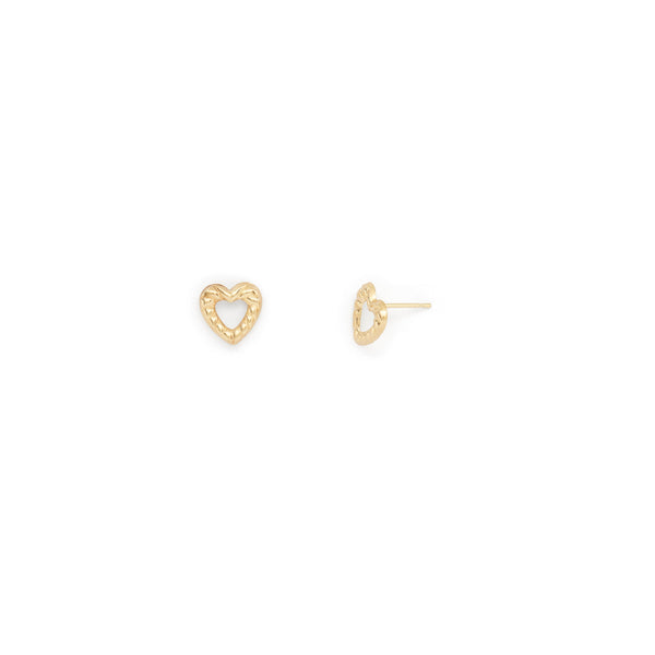 Riley heart stud earrings – Stella and Bow