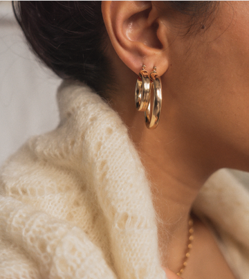 Lina hoops (gold or silver)