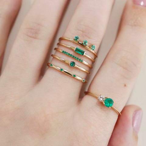 Emily ring (emerald)