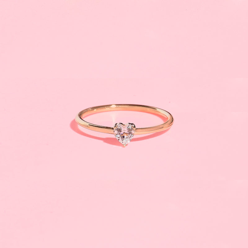 Gigi heart ring (White topaz)