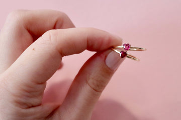Gigi heart ring (ruby or pink sapphire)
