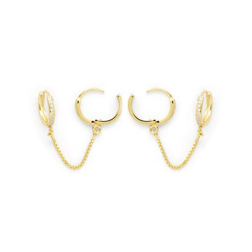 Bardi pave earrings (gold or silver)