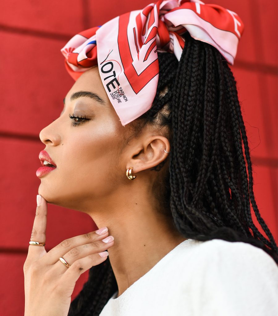 Logan ridged hoop earrings